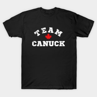 Team Canuck Funny Canadian Maple Leaf T-Shirt